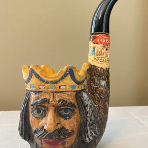 Rare-1967 RipRod King #2598  Pipe Ashtray Barware Bar Decanter