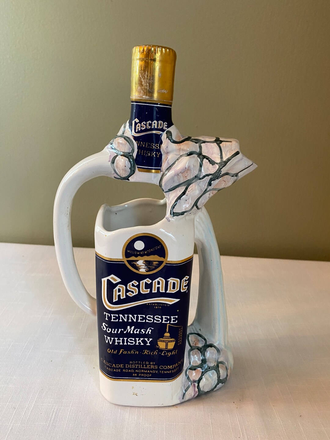 Rare-1970's Cascade Tennessee Sour Mash Porcelain Pitcher-made in Italy ...