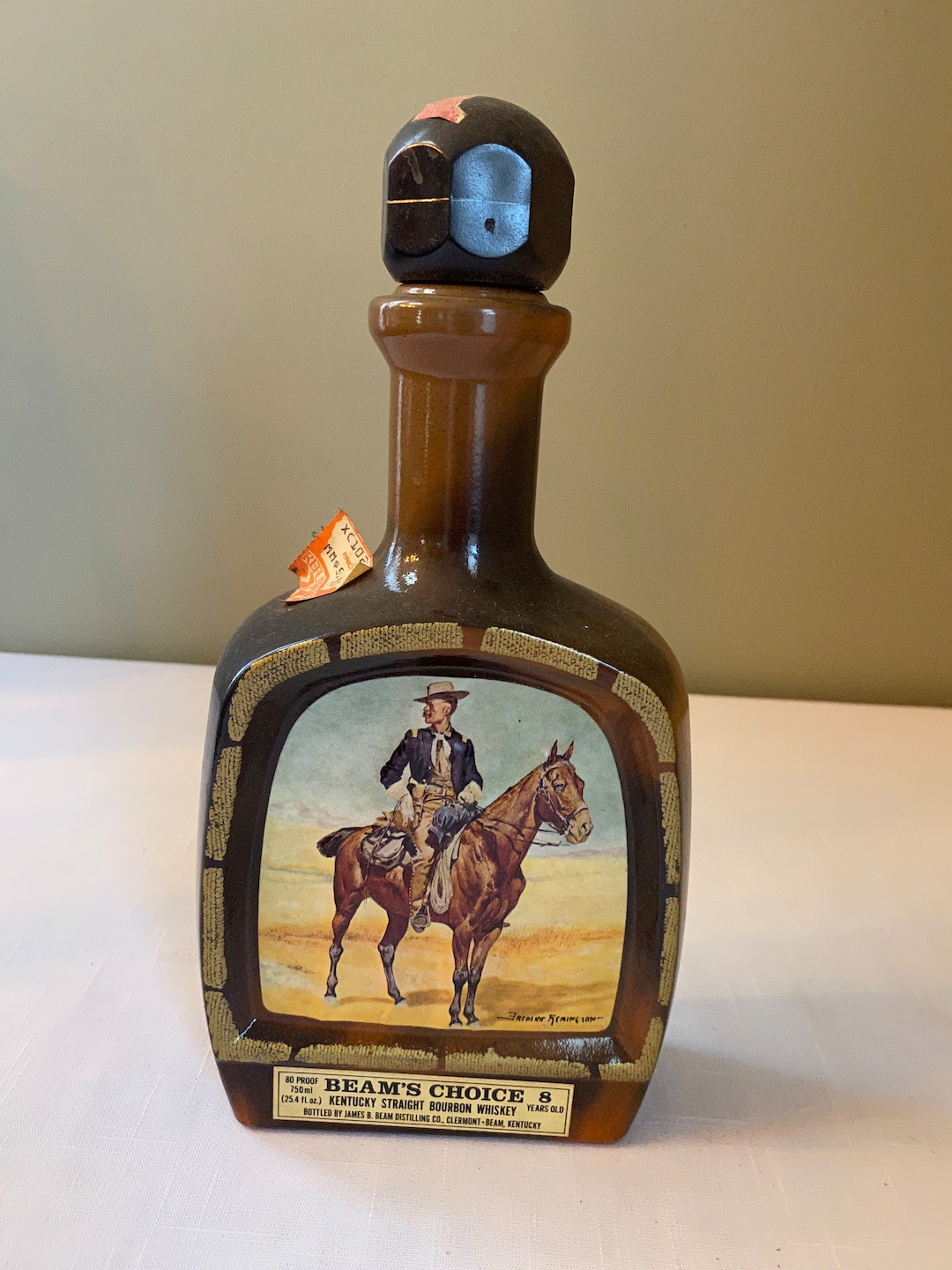 Vintage 1979 Frederic Remington Jim Beam Whiskey Decanter Etsy