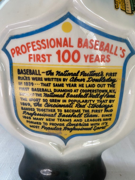 1969 Professional Baseball's 100th Anniversary Jim Beam Decanter - Etsy  Israel Professional Baseball The First 100Years