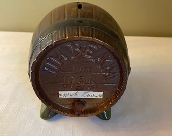 Rare-1978 "Oak Barrel" Jim Beam Collectors Club Piggy Bank