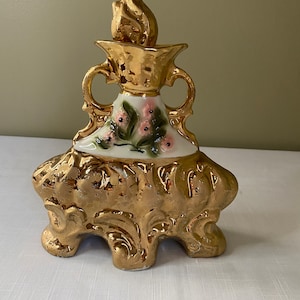 Vintage - 1972 &quot;Weeping Gold&quot; Floral Executive Series Jim Beam Bar Decanter