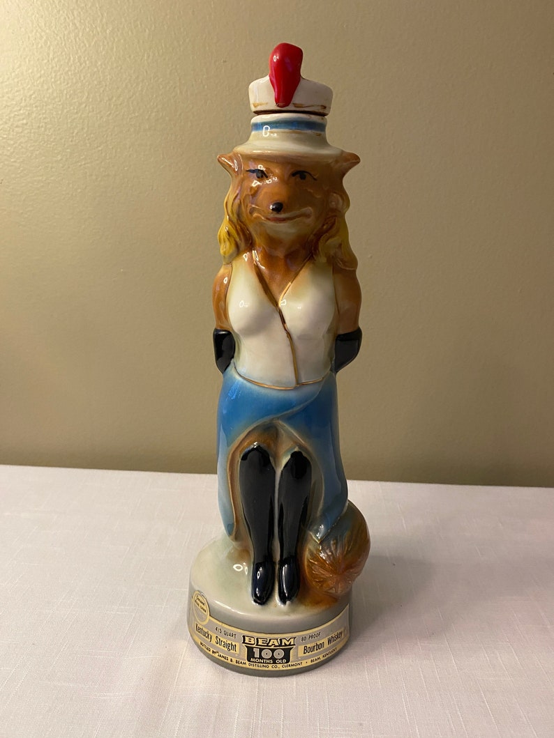 Vintage 1974 renee the Fox Jim Beam Decanter Etsy