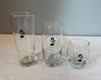 Rare-1990's LeRoy Neiman Playboy Femlin Bar Glasses