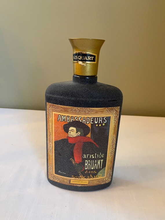 Vintage-1966 Aristide Bruant Jim Beam Man Cave Empty Decanter