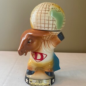 "Vintage-1980 ""Democrat"" Donkey Jim Beam Bar Dekanter."