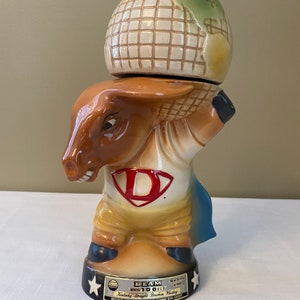 Vintage-1980 &quot;Democrat&quot; Donkey Jim Beam Barware Bar Decanter