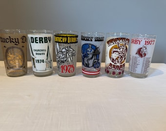Vintage-1974-1977 Kentucky Derby Official Glasses