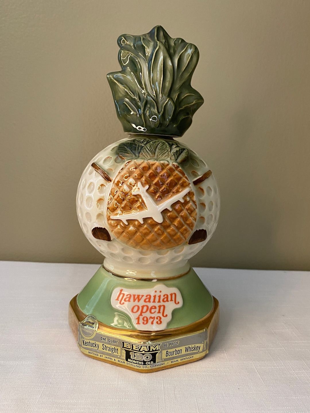 Rare1973 hawaii Hawaiian Open Jim Beam Whiskey Decanter Etsy