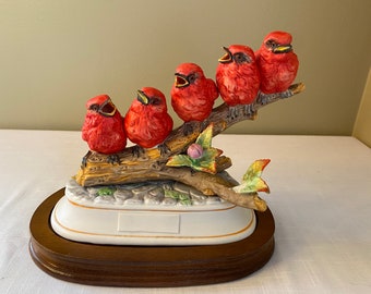 Ultra RARE-1970's "Baby Titmice Chicks" Hoffman   Decanter