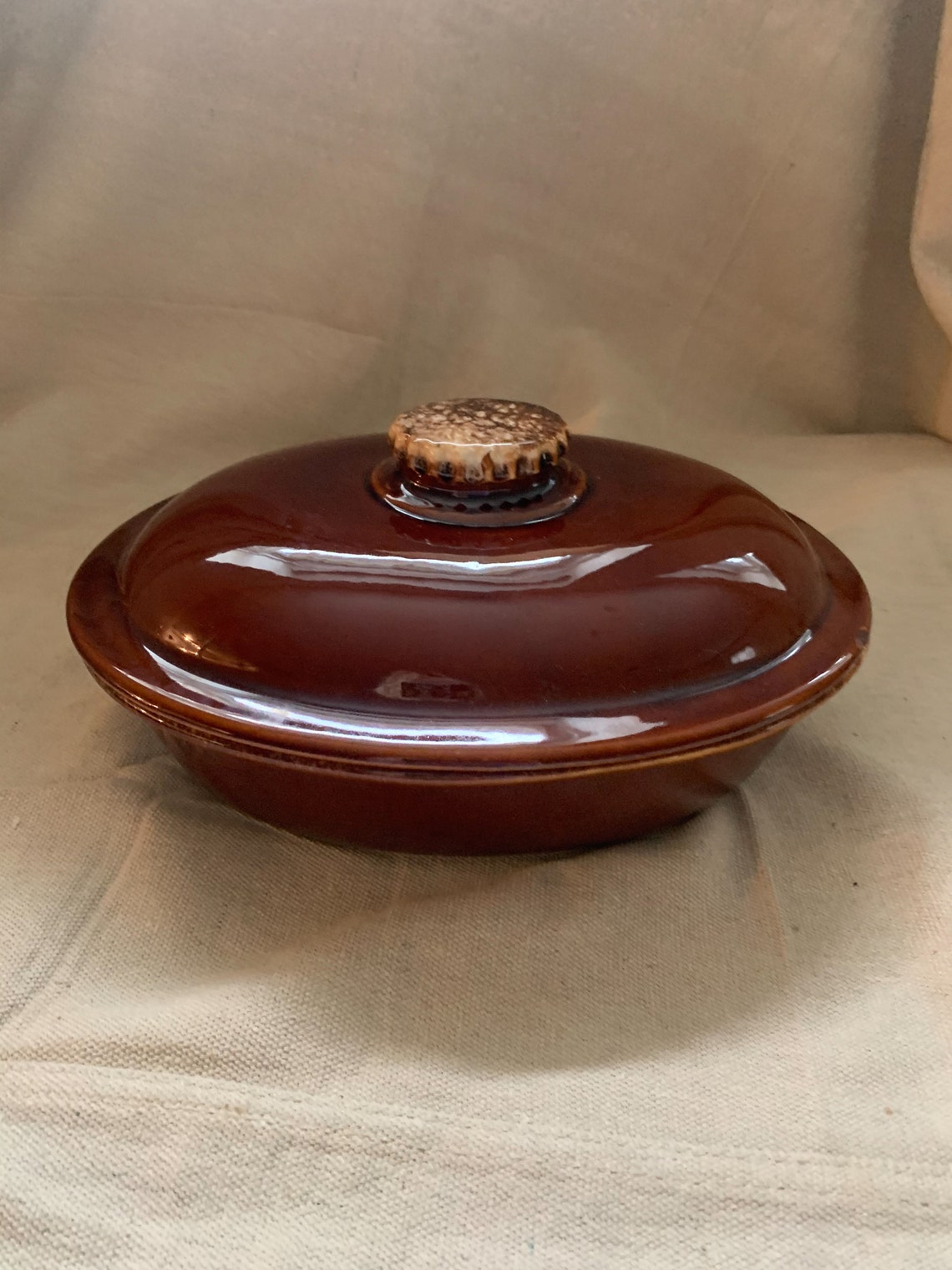 Hull Pottery 10 Oval Covered Casserole Dish Etsy