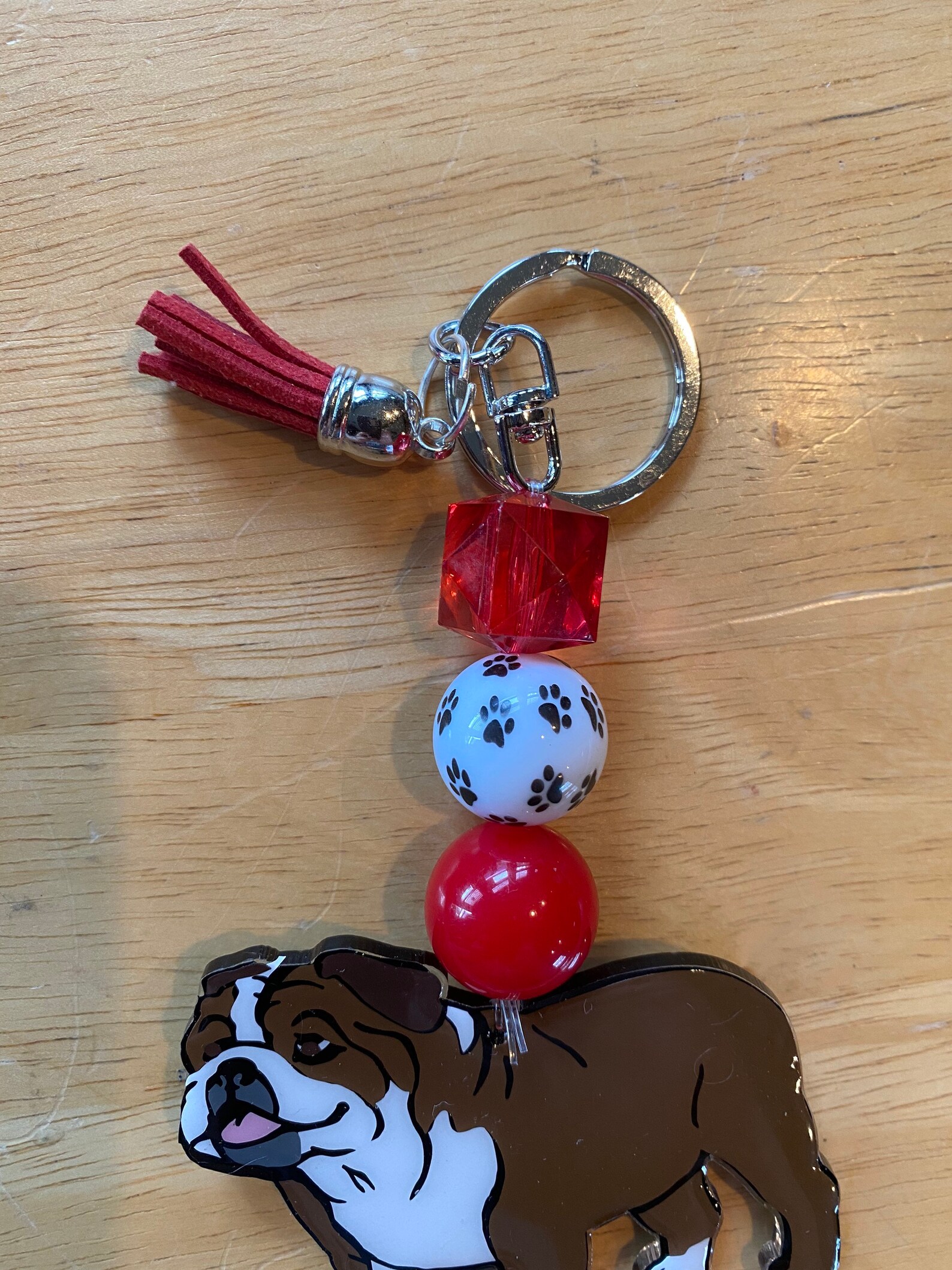 English bulldog keychain Etsy