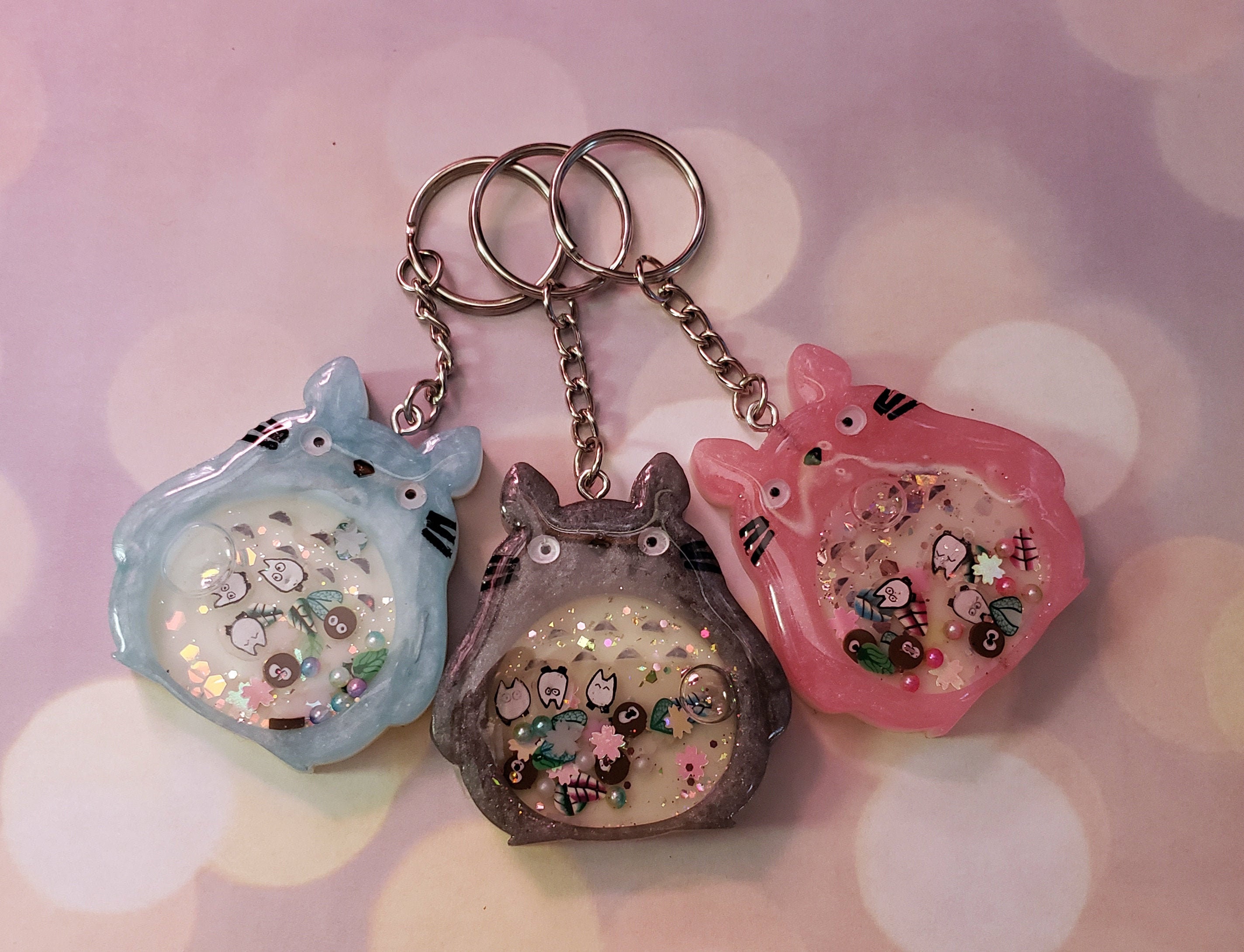Kawaii Totoro Liquid Shaker Keychain