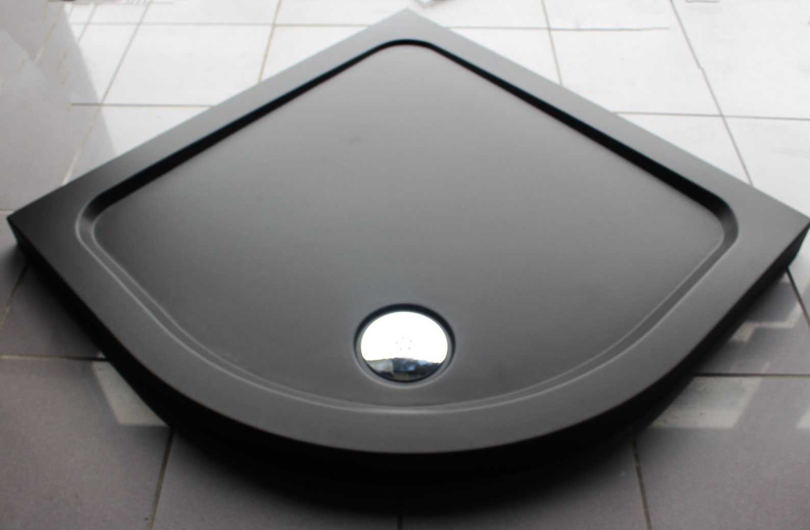 800x800 Black Matt Quadrant Diamond Stone Slimline Shower Tray Etsy
