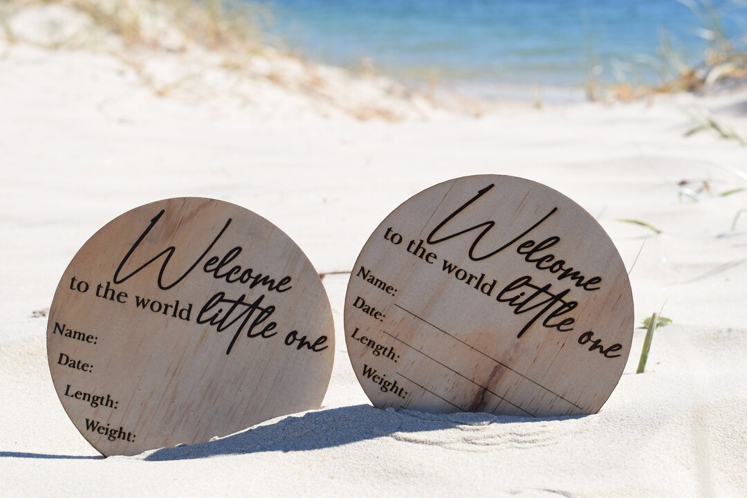 Baby Birth Announcement Plaque Disc. - Etsy Australia