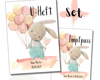 My-Little U-Heft + Impfpass Hüllen Set für Mädchen & Jungen | My-Little 'Hase'