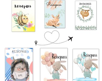 Hülle Reisepass My-Little | Reisepasshülle Tiere | Dokumente Reise | personalisiert