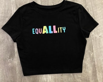 LGBTQ+ Pride Equality Fitted Crop Top