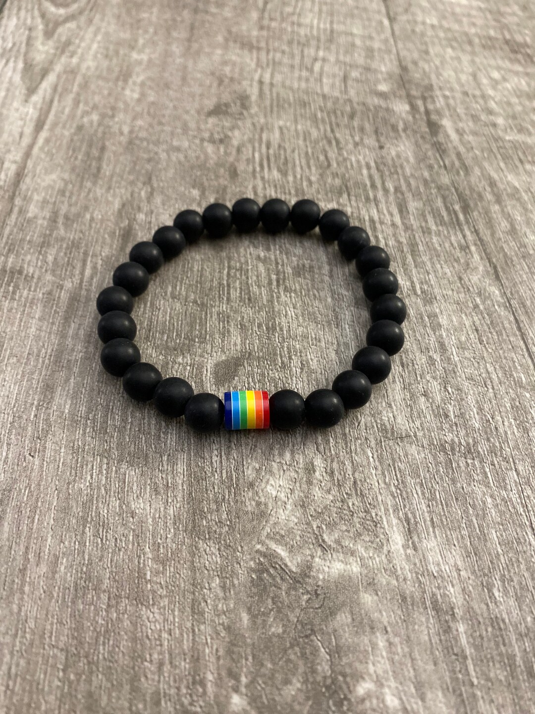 LGBTQ+ Pride Rainbow Beaded Bracelet - Etsy