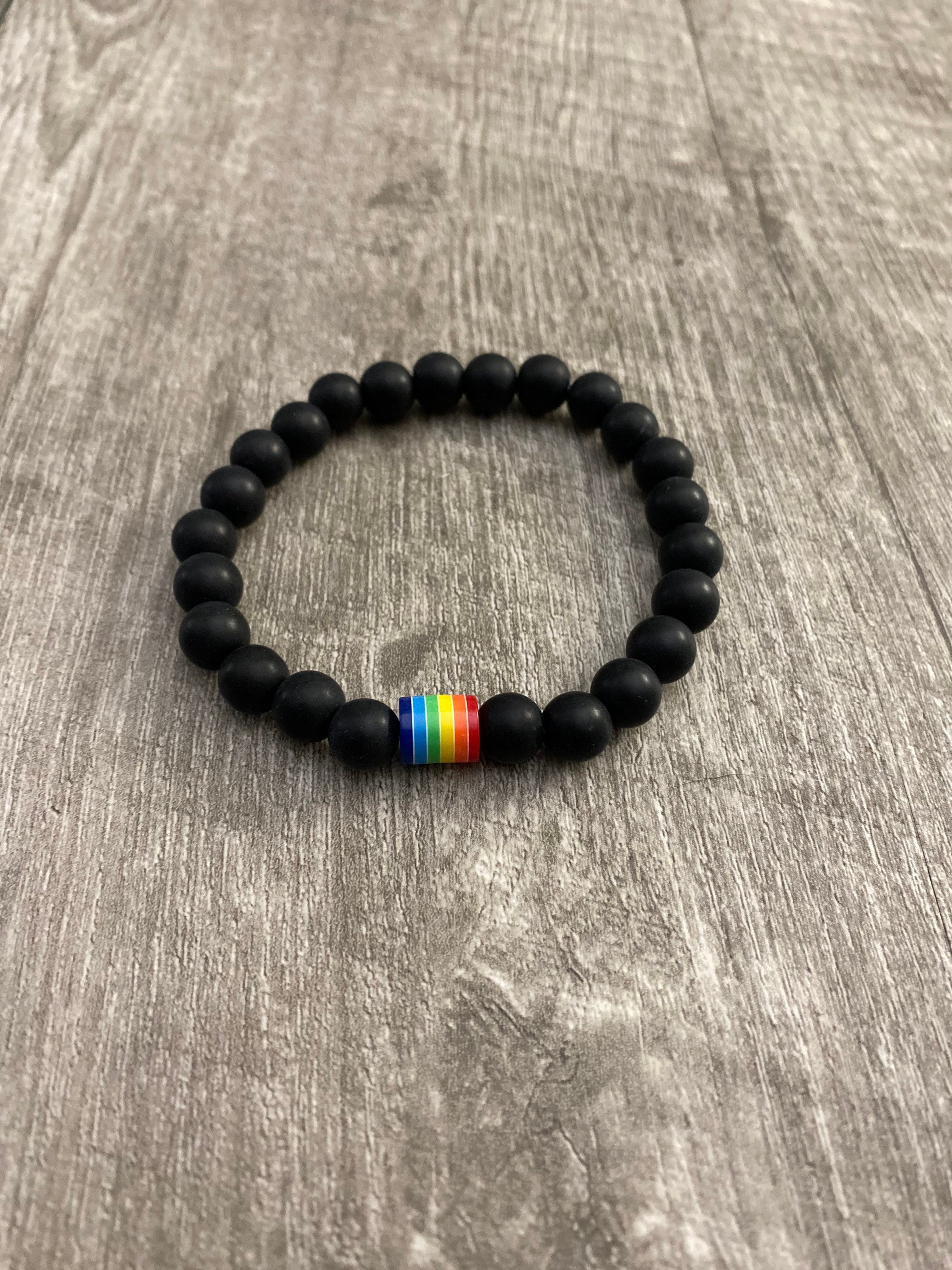 LGBTQ+ Pride Rainbow Beaded Bracelet - Etsy