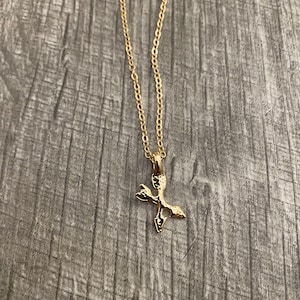Gold Color Arrow Novelty Necklace