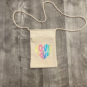 Pride Rainbow Heart Love Is Love Crossbody Bag