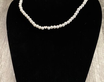 Pearl Heart Fashion Choker Necklace