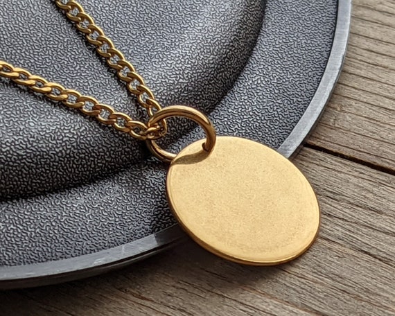 Personalized medallion necklace deals