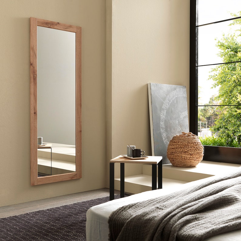 Miroir de sol ARHome, 160 x 60 chêne rustique, fabriqué en Italie image 2
