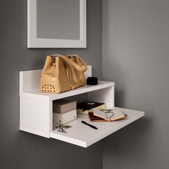 ARHome Comodino pensile 60 x 29 x 22, Mensola Contenitore, Made in Italy