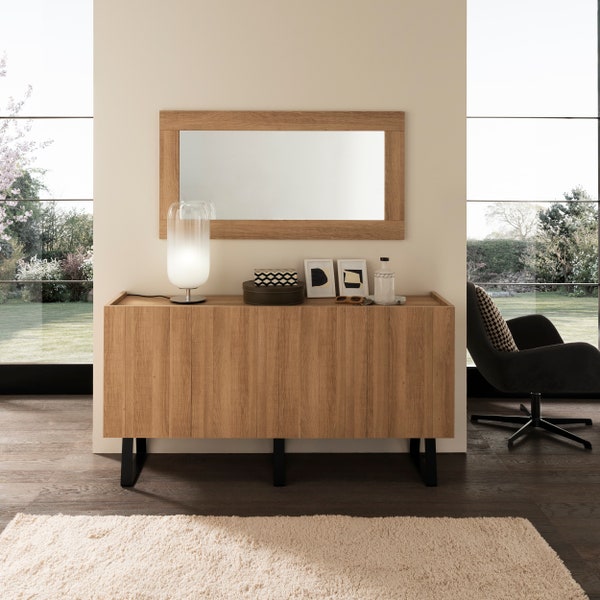 ARHome Buffet Urbain, 160 x 42 x 84, Buffet 4 Portes, Fabriqué en Italie