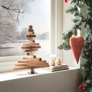 ARHome Wooden Tree, 41 x 31, Christmas Tree, Christmas Decoration, Made in Italy