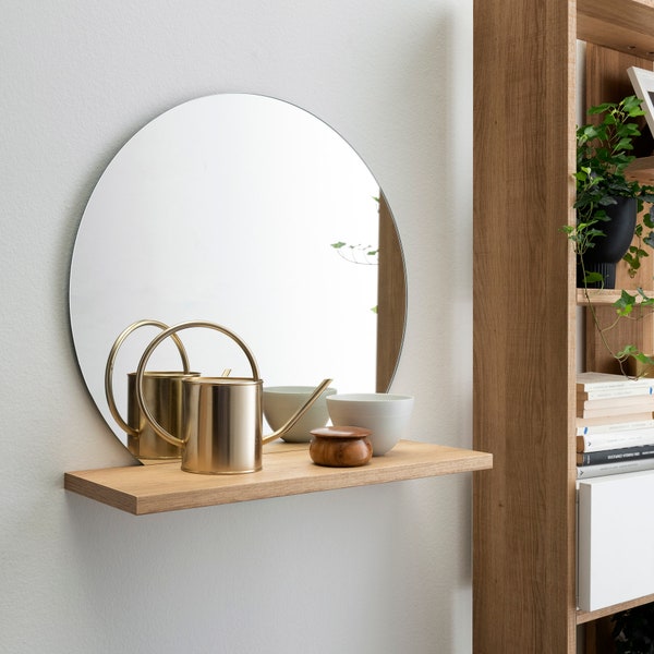 ARHome, Round mirror with shelf, 60 x 60, Made in Italy
