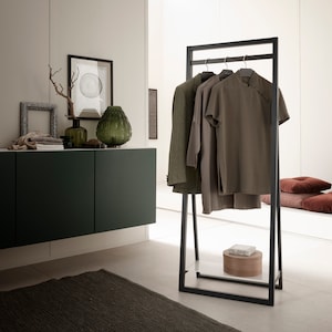 ARHome Clothes stand, 160 x 60 x 40, with Glass Shelf, Made in Italy