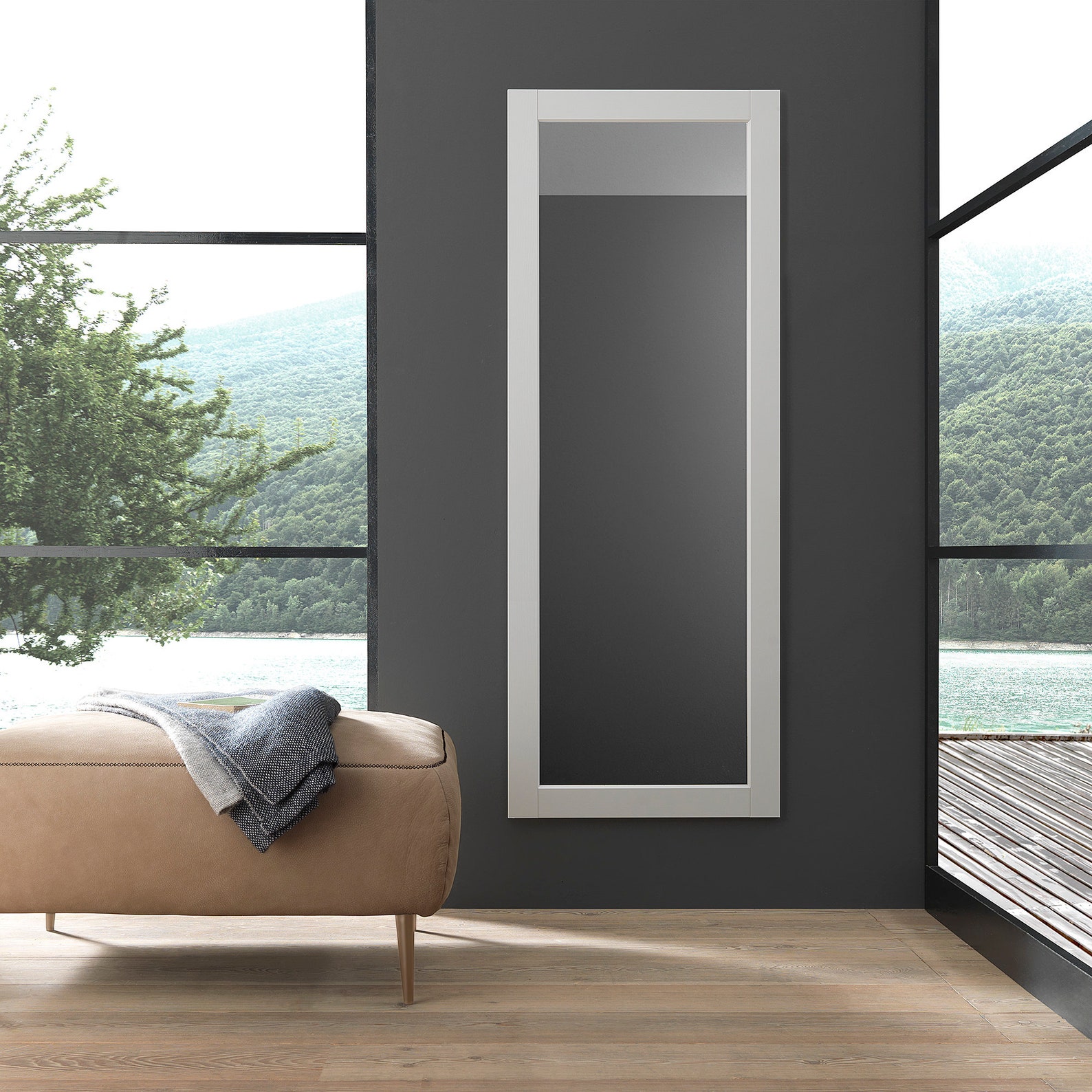 Arhome Floor Mirror 160 X 60 Light Grey Made in Italy Etsy