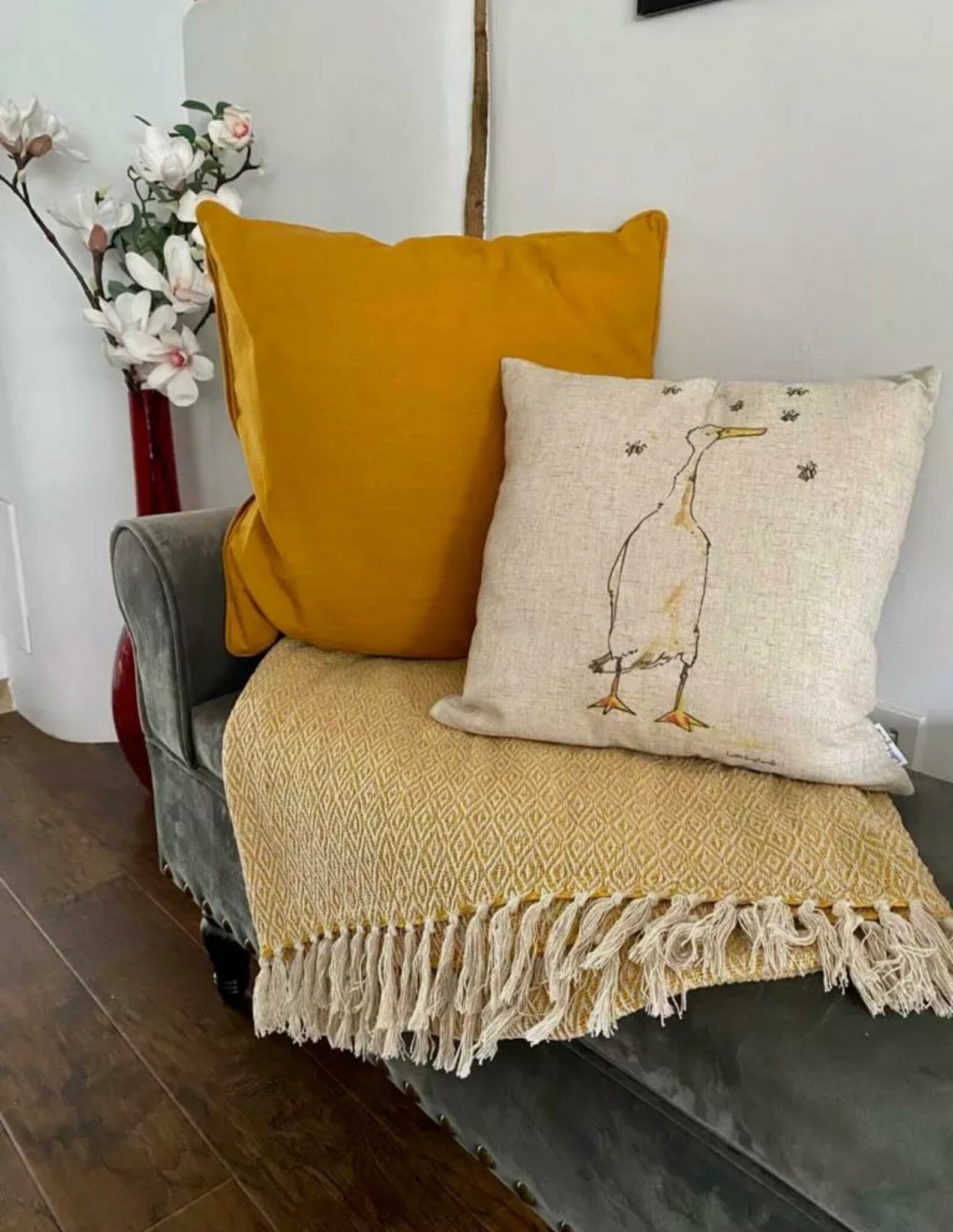 Mustard Throw Blanket Scandi Boho Throw Blanket Bed Throw Etsy