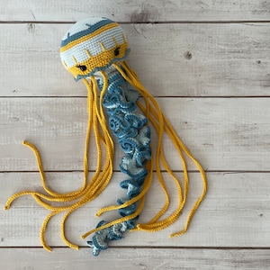 CROCHET PATTERN Jellyfish | Jag the Sea Nettle Jellyfish | Eco-Friendly Sustainable Amigurumi Montessori Sea Animal Toy | PDF