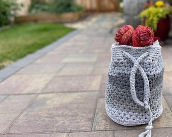Nova Drawstring Bag Crochet Pattern