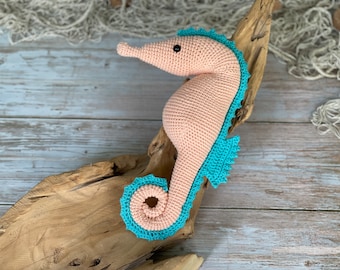 HAAKPATROON Zeepaardje | Yoyo het zeepaardje | Eco-vriendelijk duurzaam Amigurumi Montessori zeedierenspeelgoed | Pdf