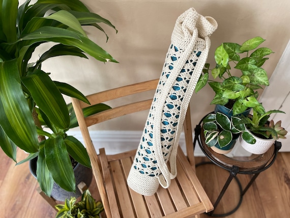CROCHET PATTERN Yoga Mat Bag | Ananda Yoga Mat Tote Carrier | Eco-Friendly Sustainable Yoga Gear | 4 Sizes