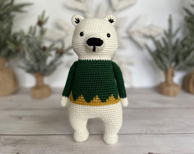 Nanook the Polar Bear Crochet Pattern | with Removable Hood