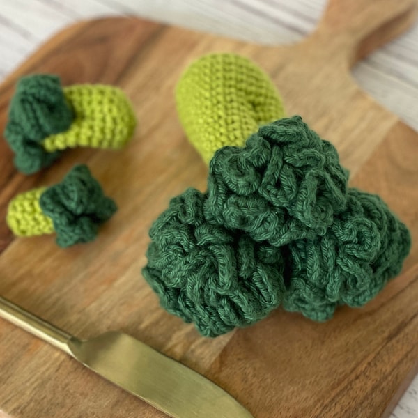 CROCHET PATTERN Broccoli | 3-in-1: Stalk, Stem & Floret | Eco-Friendly Sustainable Amigurumi Food Vegetable | Montessori Waldorf Toy | PDF