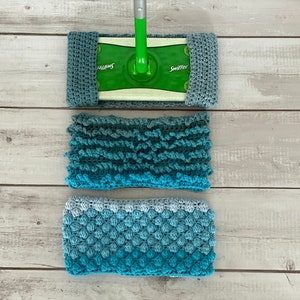 GEHAAKTE PATROON Herbruikbare Mop Cover Trio 3-in-1 wasbare katoenen swiffer stofmop-veger Milieuvriendelijk duurzaam haken Pdf afbeelding 1