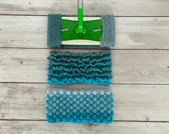 CROCHET PATTERN Reusable Mop Cover Trio | 3-in-1 Washable Cotton Swiffer Dust Mop Sweeper | Eco-friendly Sustainable Crochet | PDF