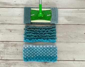 CROCHET PATTERN Reusable Mop Cover Trio | 3-in-1 Washable Cotton Swiffer Dust Mop Sweeper | Eco-friendly Sustainable Crochet | PDF