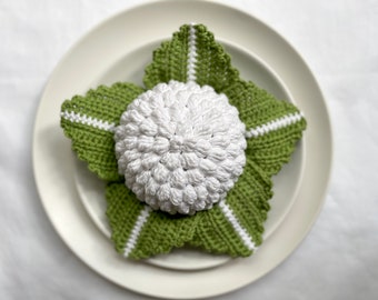 CROCHET PATTERN Cauliflower | Amigurumi Eco-Friendly Sustainable Fruit Food | Waldorf & Montessori Toy | PDF Only