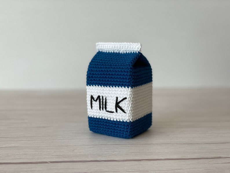 CROCHET PATTERN Milk Carton Eco-Friendly Sustainable Amigurumi Crochet Food Milk Jug Toy Montessori & Waldorf Kids Toys PDF image 1