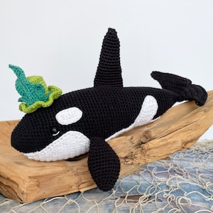 CROCHET PATTERN Orca | Kalla the Orca Whale + Video Tutorial | Eco-Friendly Amigurumi Montessori Sea Animal Toy | Blackfish Killer Whale PDF