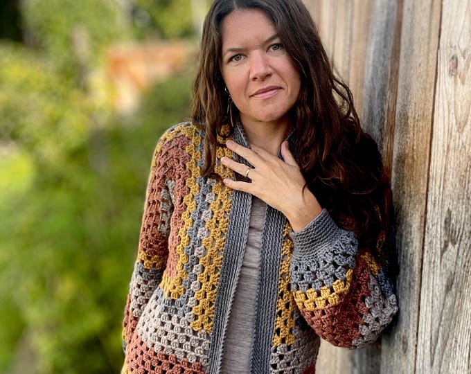 Elowen Hexagon Cardigan Crochet Pattern
