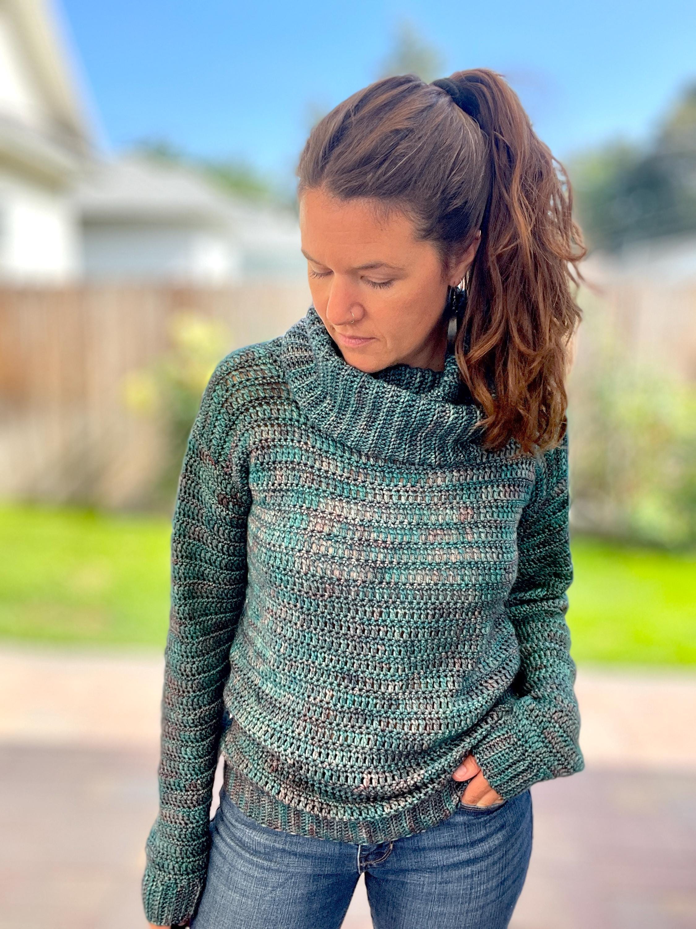 Nivelle Cowl Neck Sweater Crochet Pattern